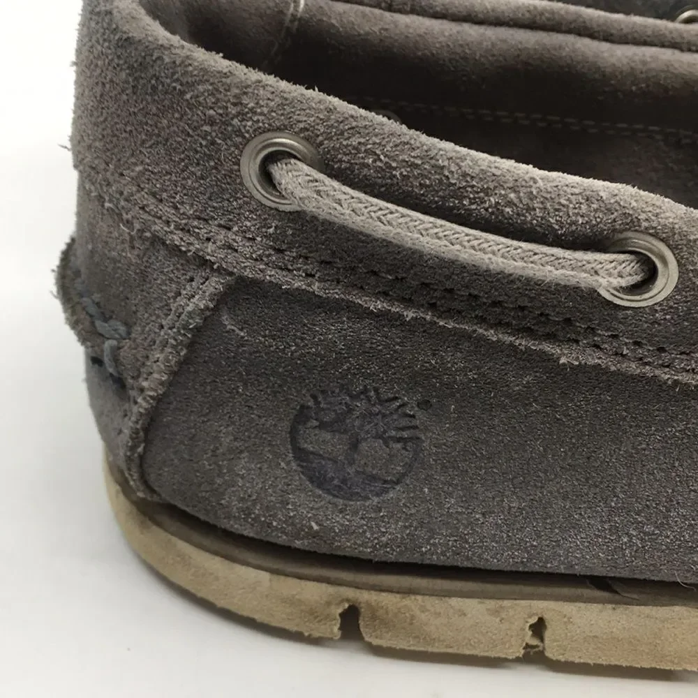 Timberland Gray Suede Boat Shoes Loafers with SensorFlex Technology size 9
